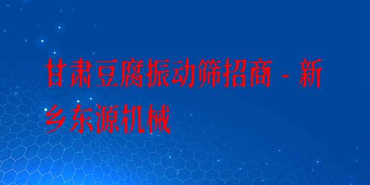 甘肅豆腐振動篩招商 - 新鄉(xiāng)東源機械